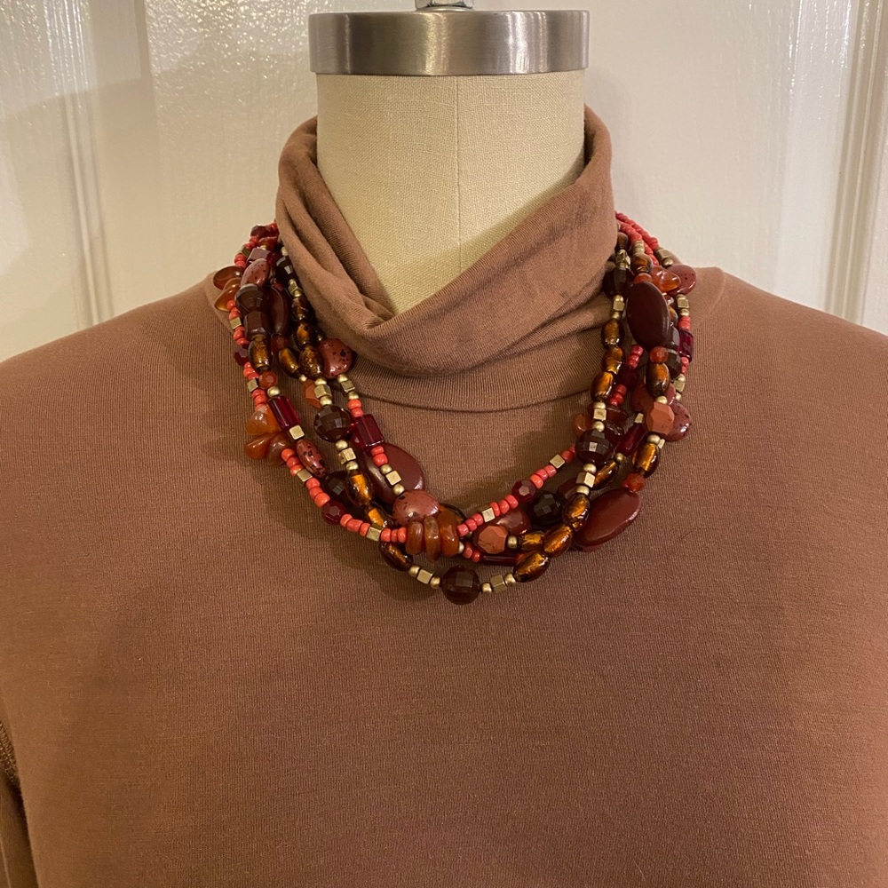 Lia Sophia Beaded Adjustable Necklace